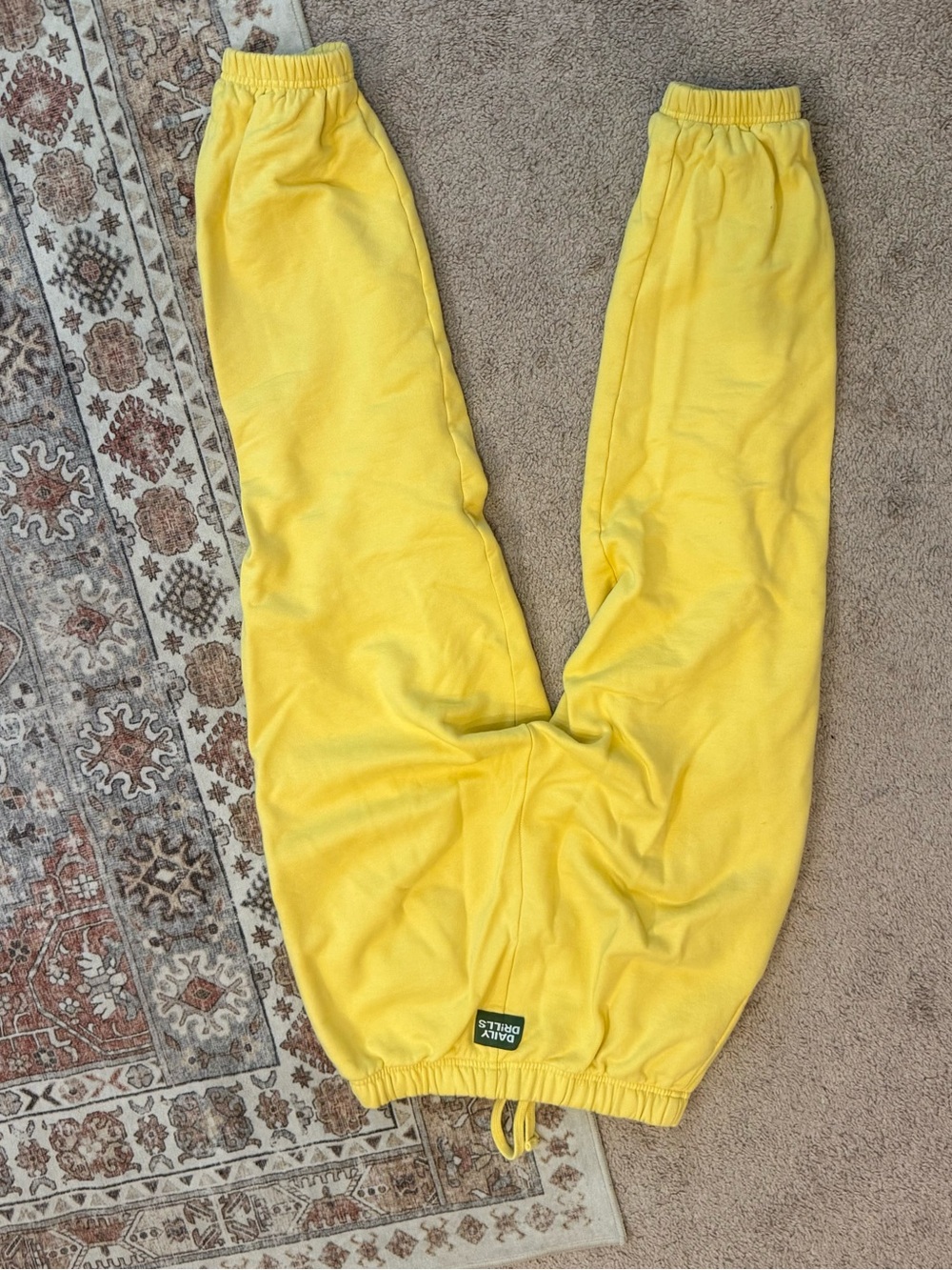 Daily Drills Kids Yellow Fleece Sweatshirt & Joggers Set - Bright Yellow - Picture 6 of 9